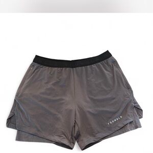 YoungLA Men's Charcoal Athletic Shorts